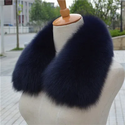 100% Real Fox Fur Scarf Fashion Women Real Fox Fur Collar Scarf Genuine Natural Fox Fur Multicolor S