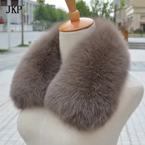 100% Real Fox Fur Scarf Fashion Women Real Fox Fur Collar Scarf Genuine Natural Fox Fur Multicolor S