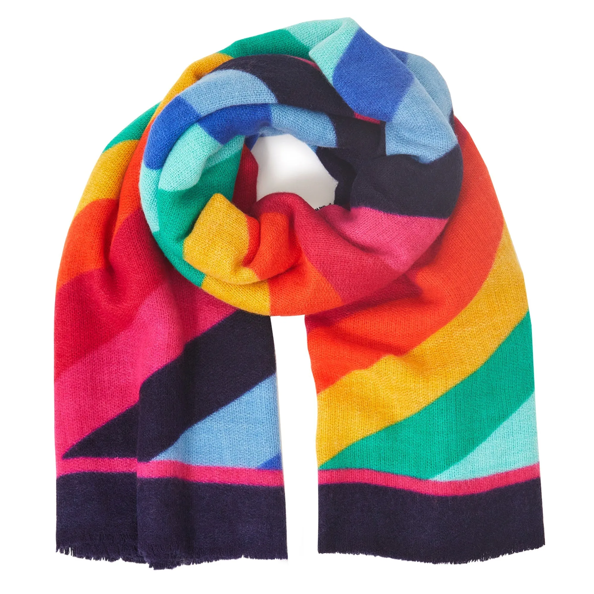 Accessorize London Women's Multi Rainbow Blanket Scarf