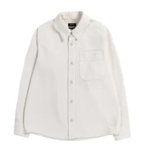 A.P.C. BASILE BRODEE OVERSHIRT BLANC