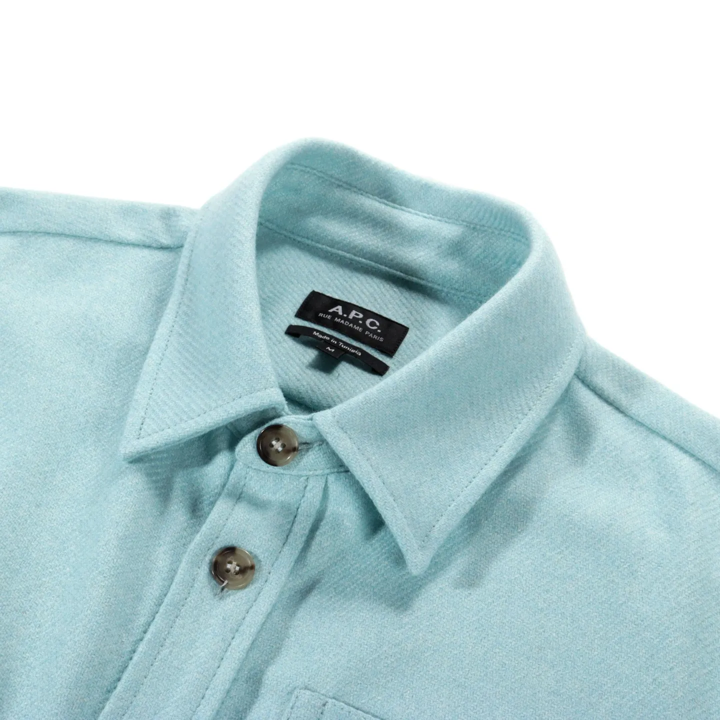 A.P.C. BASILE OVERSHIRT HEATHER TURQUOISE