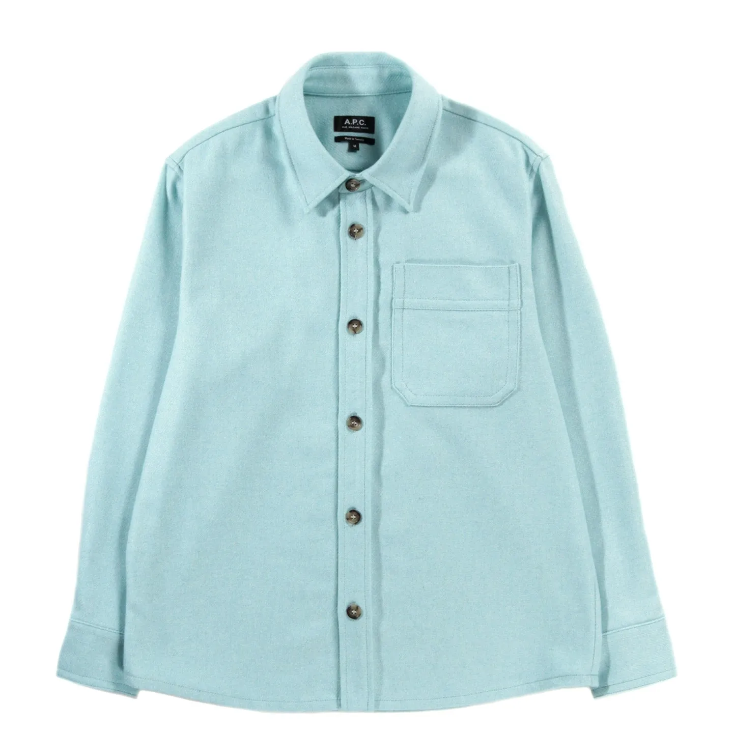 A.P.C. BASILE OVERSHIRT HEATHER TURQUOISE