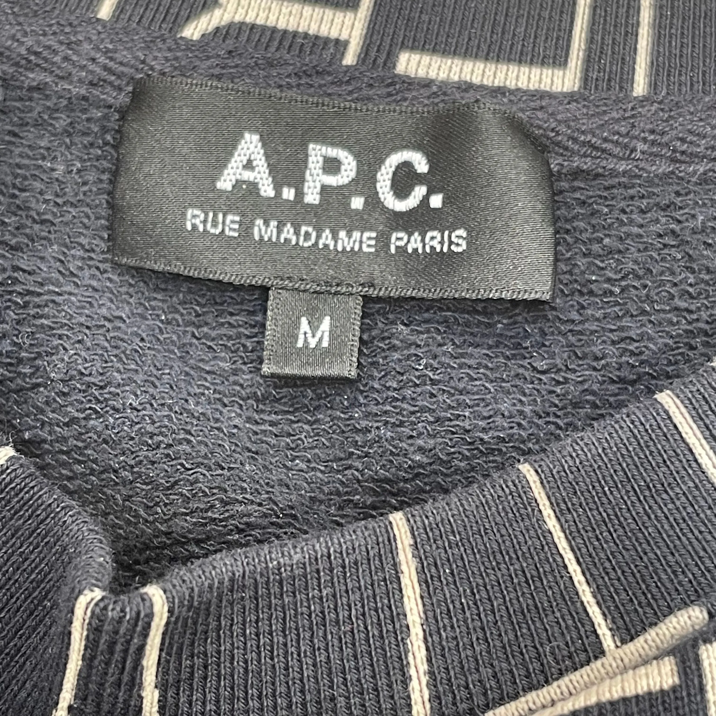 A.P.C./Sweatshirt/M/Cotton/BLK/monogram