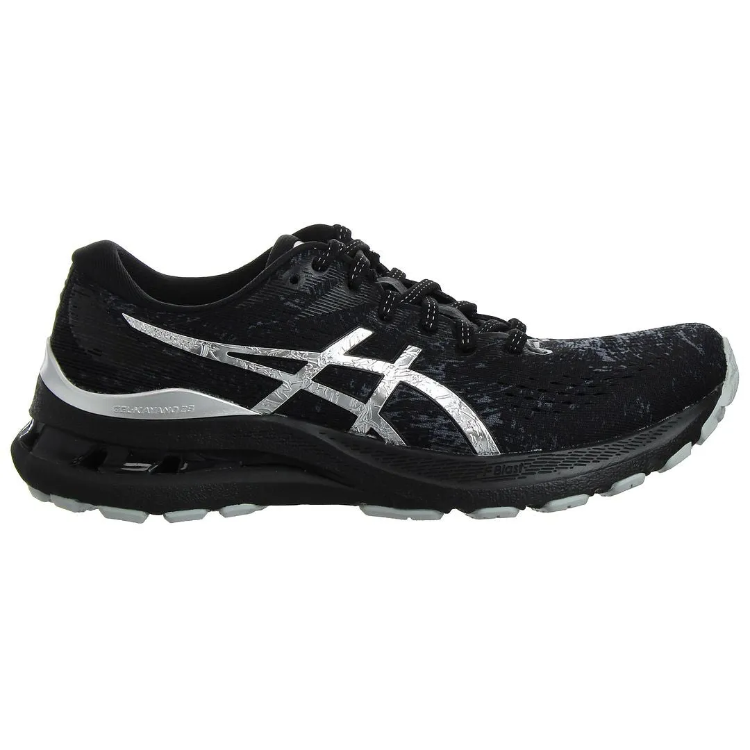 Asics Gel-Kayano 28 Platinum Womens Black Running Trainers