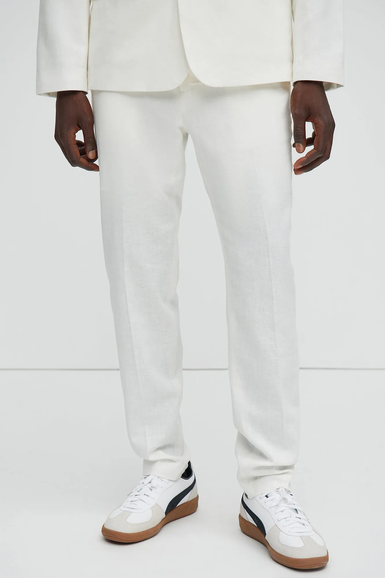 Bahamas Linen Suit Trousers - White