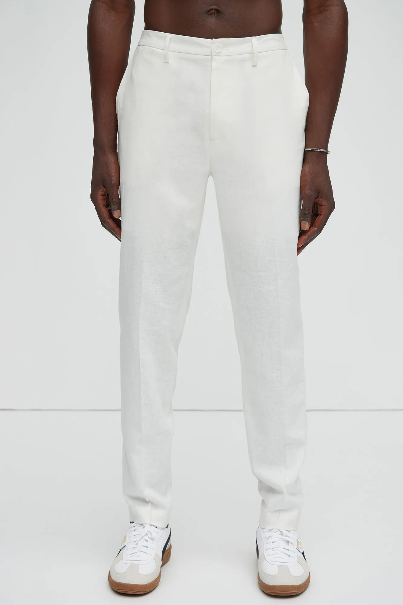 Bahamas Linen Suit Trousers - White