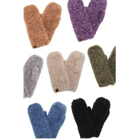 C.C Mixed Color Boucle Mittens