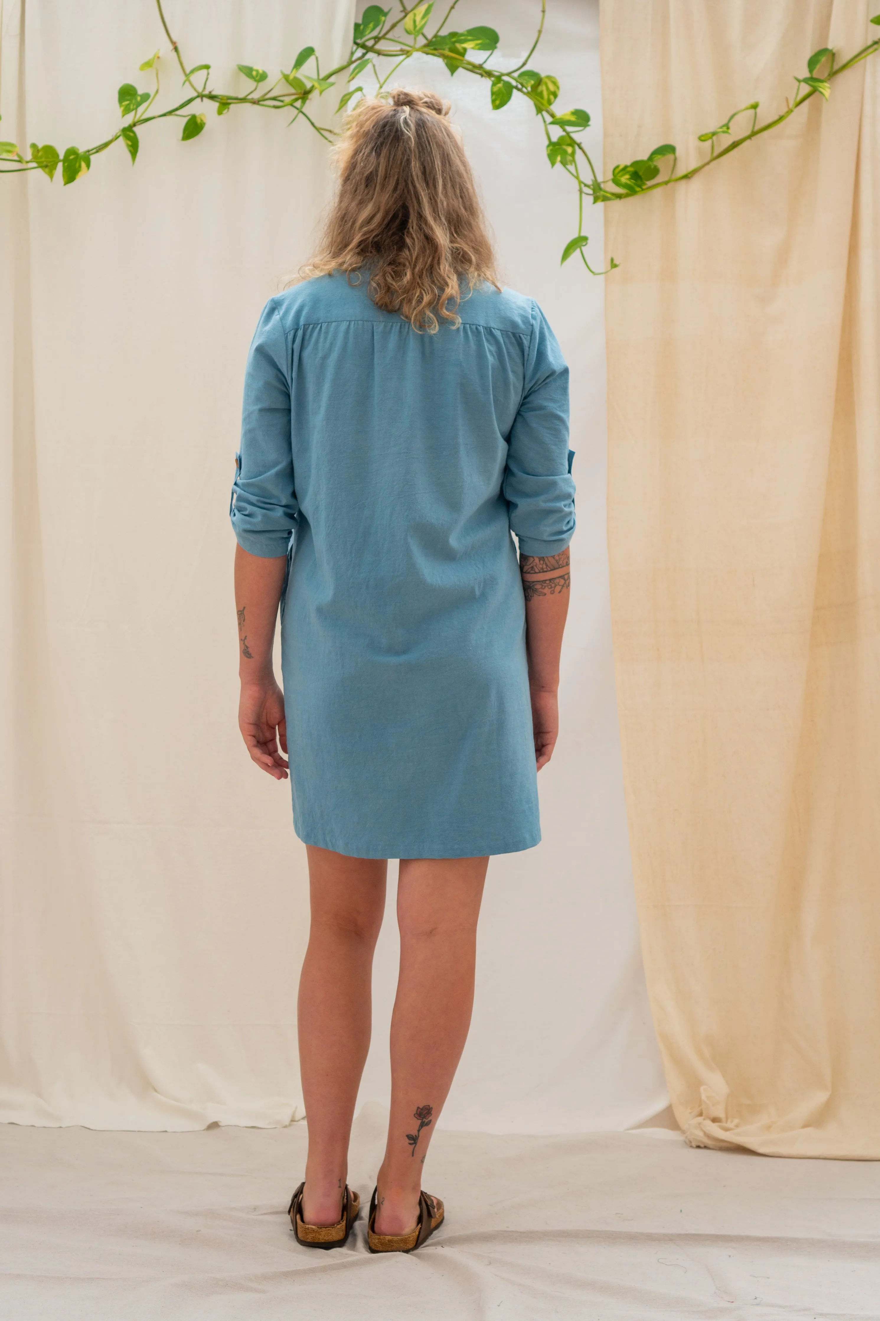 Cecile Button Shirt - Sky