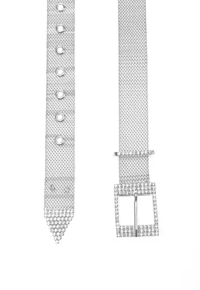 Gilt Metal Mesh Rhinestone Belt