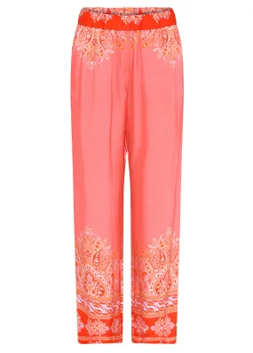 Gustav Bay wide leg pants 48034-45403 Bukser - Coral Lily Paisley Print