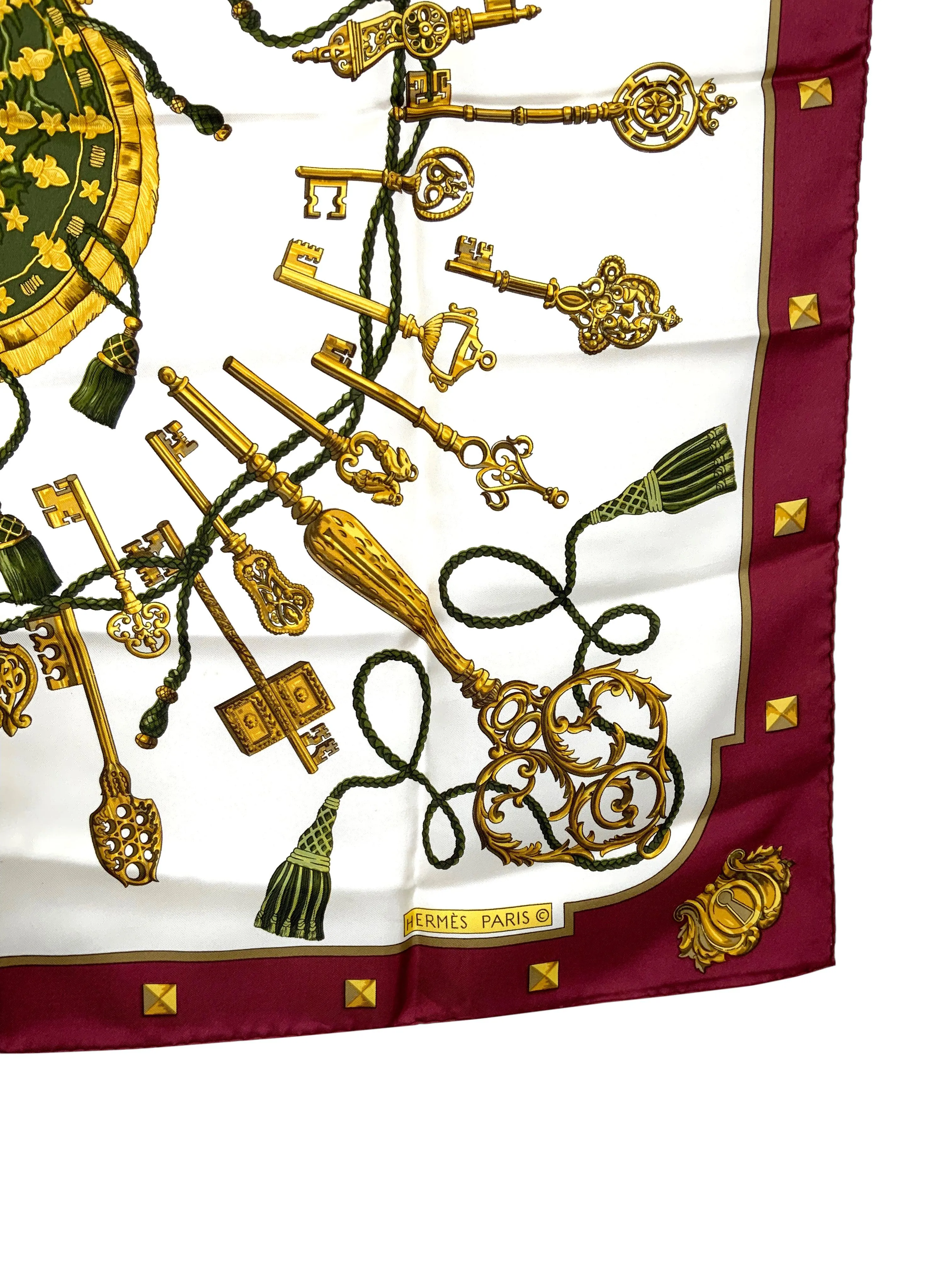 Hermes Keys Les Cles Silk Scarf 90