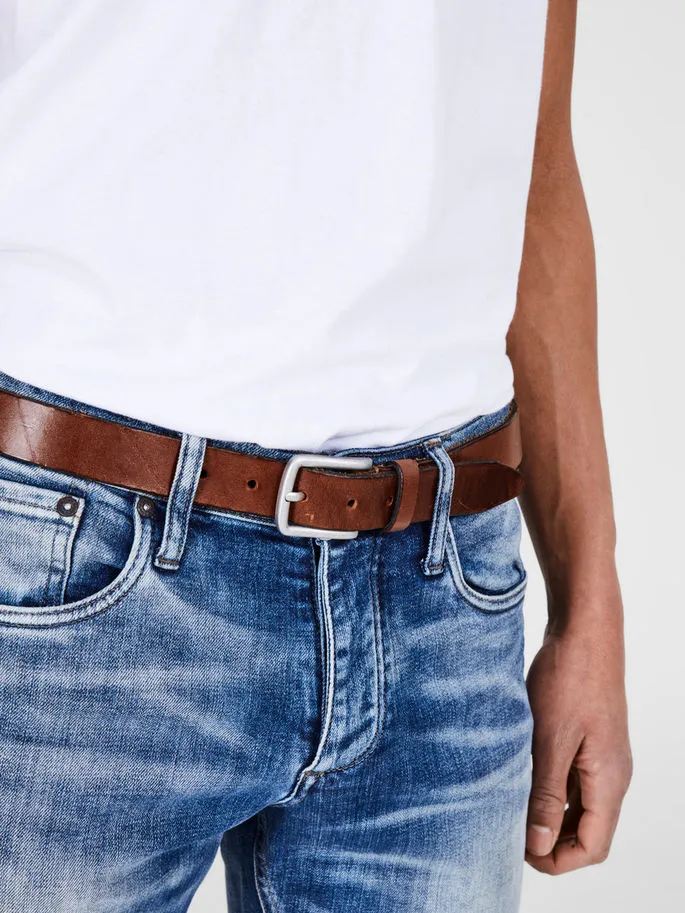 Jack & Jones Mens Leather Belt 'Jaclee'