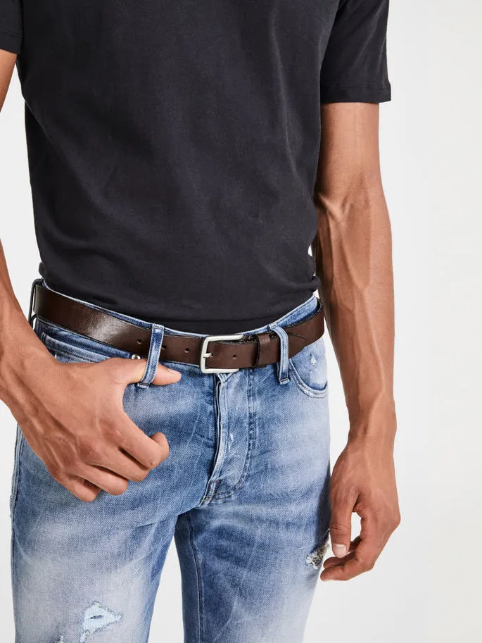 Jack & Jones Mens Leather Belt 'Jaclee'