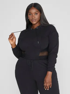 Katina Side Mesh Hoodie