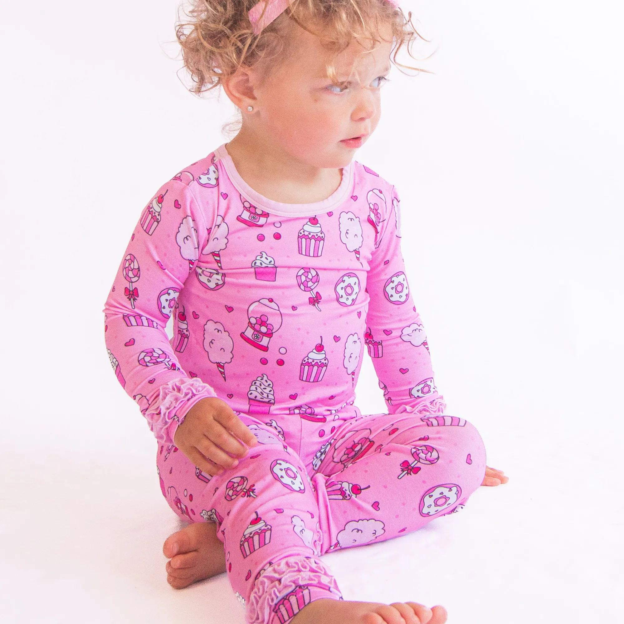 Kiki   Lulu x Rydel SWEETIE Long Sleeve Ruffle Pajamas