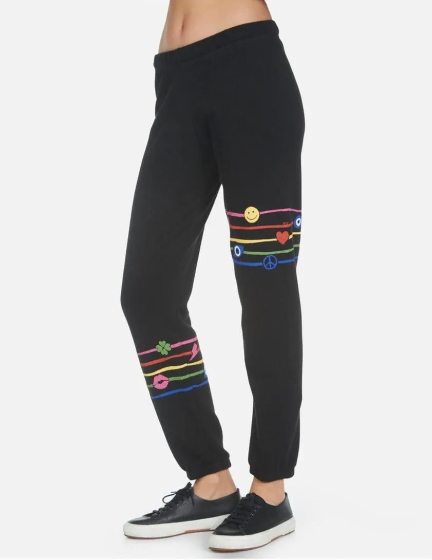 Lauren Moshi Brynn Elements Rainbow Sweatpants