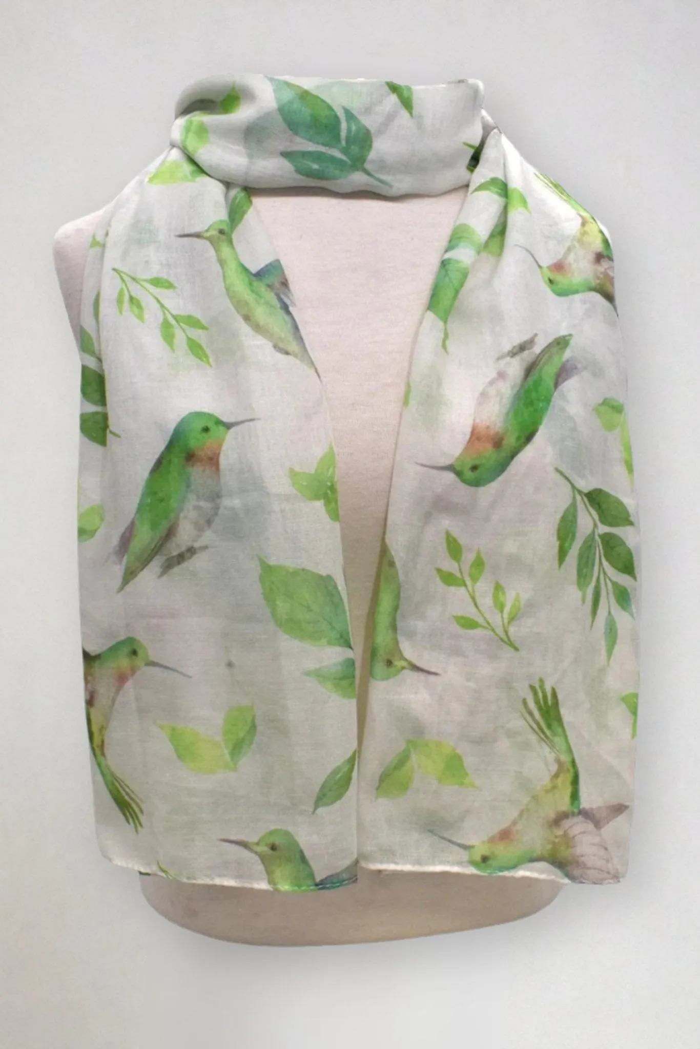 Lime Hummingbird Scarf