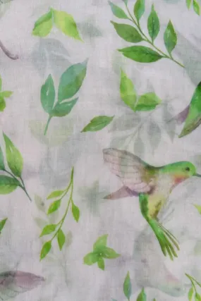 Lime Hummingbird Scarf