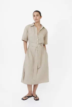 Linen Midi Shirtdress