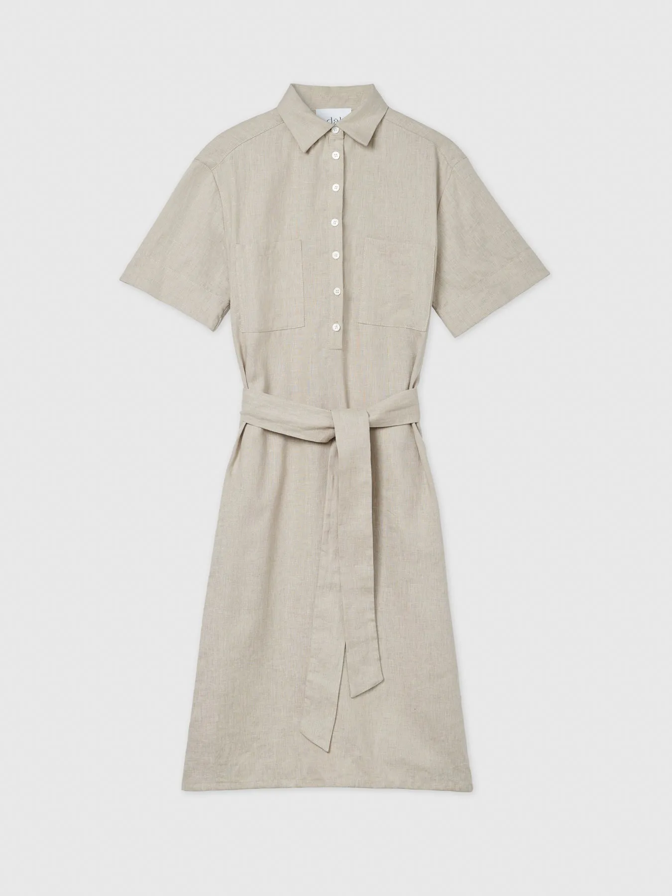 Linen Midi Shirtdress