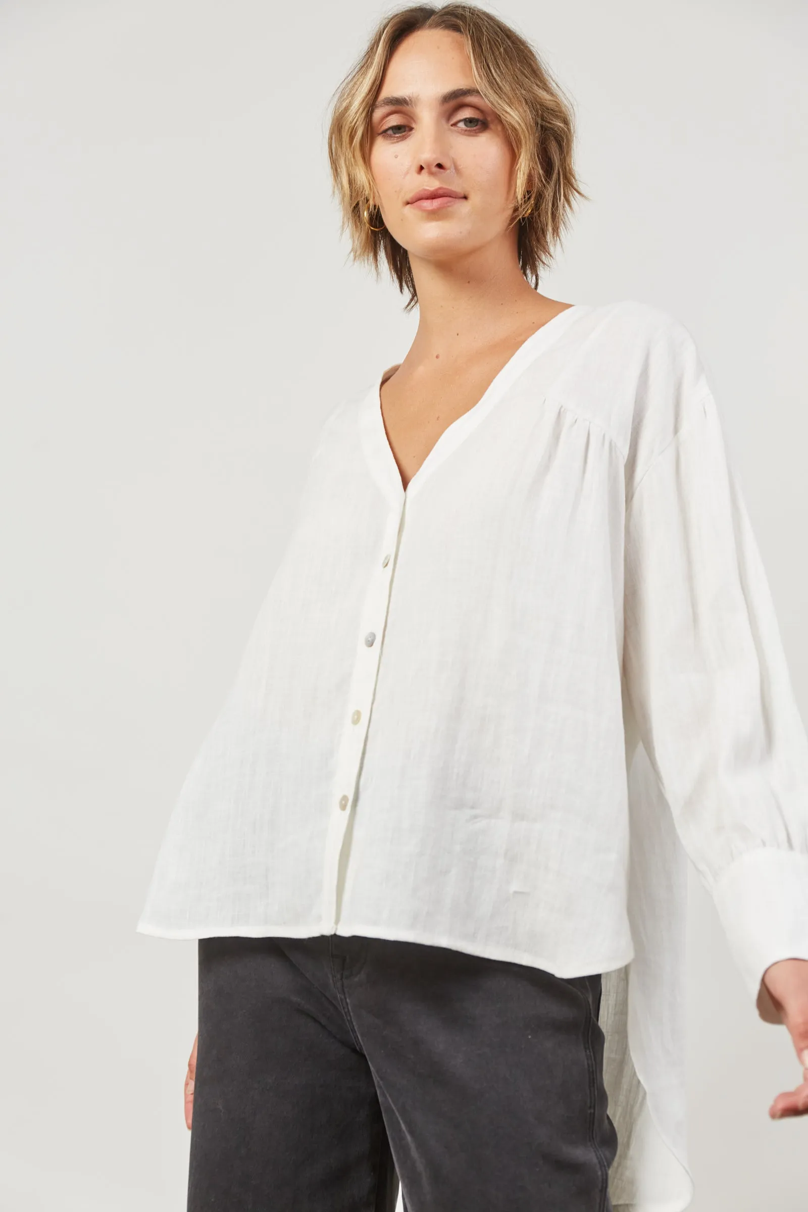 Panorama Blouse, Dove