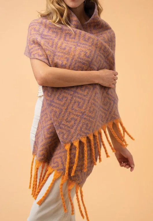 Powder - Athena Cosy Scarf - Tangerine/Lavender