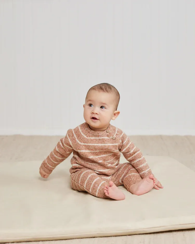 Quincy Mae - Cinnamon Stripe Ace Knit Sweater