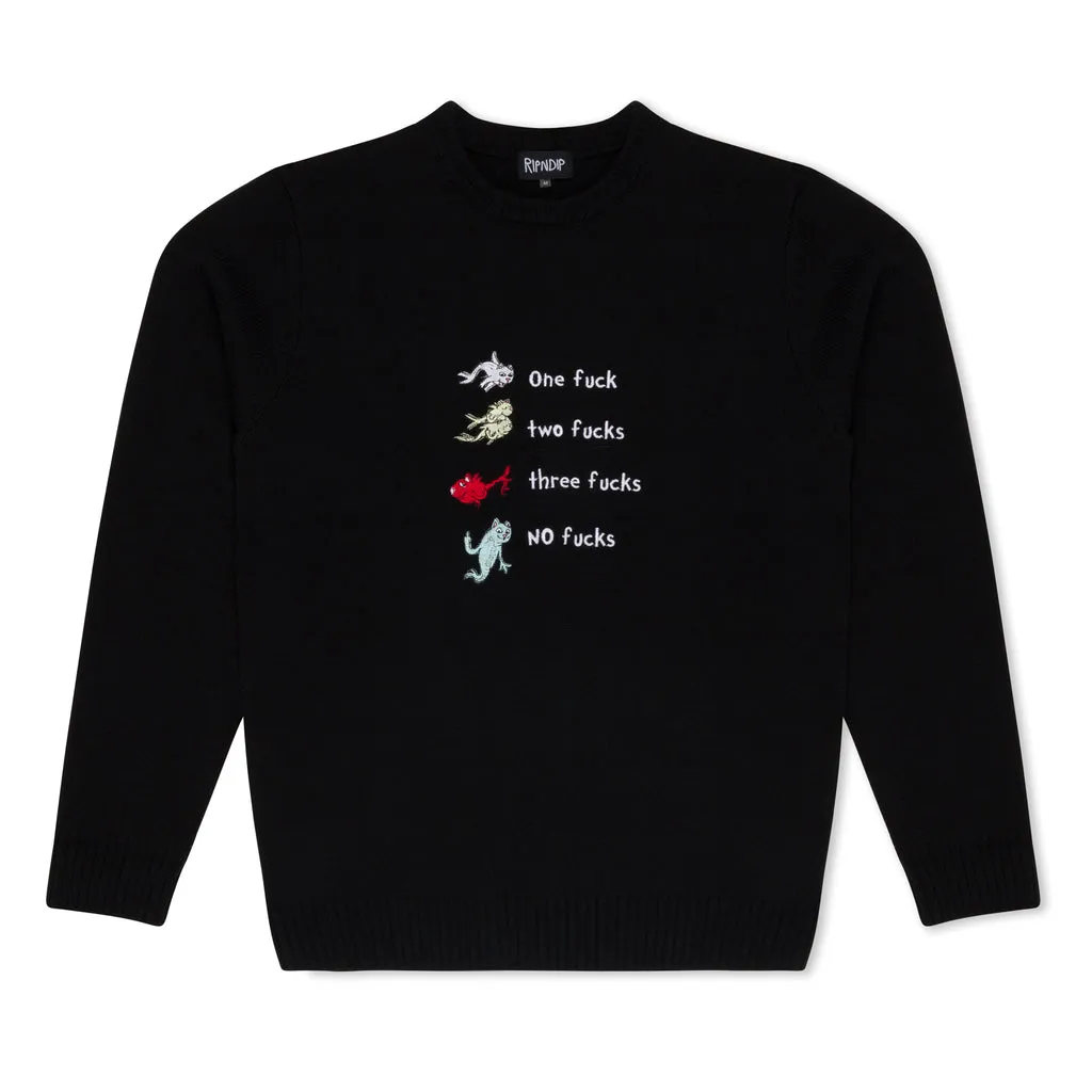 RIPNDIP DOWN BY THE SEASHORE KNIT SWEATER-BLACK