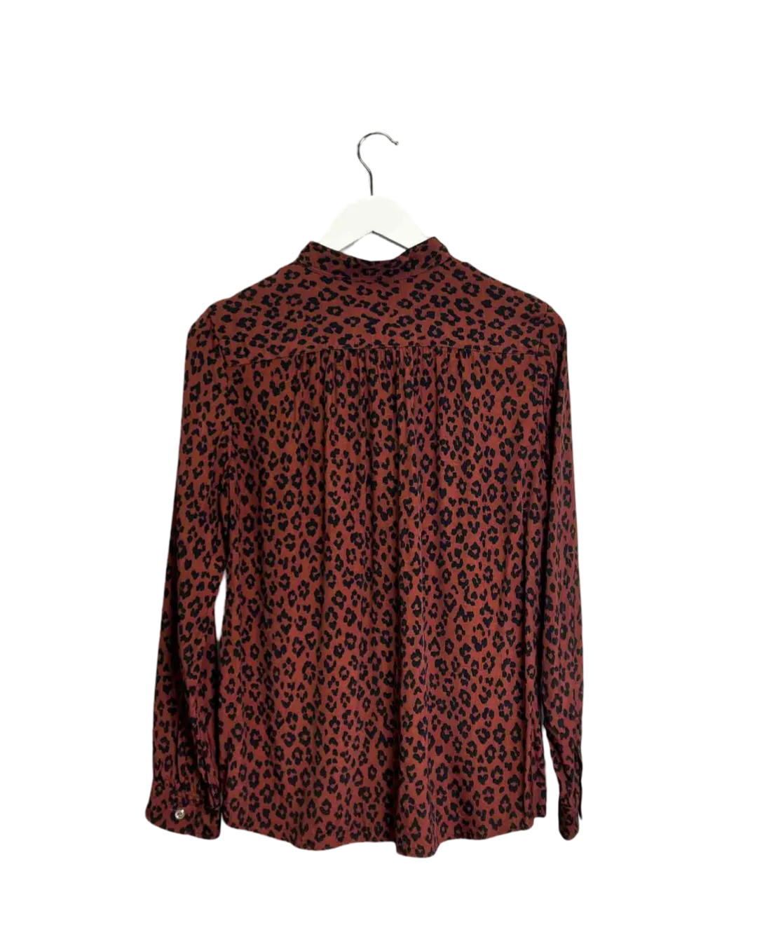 Size S - A.P.C. Brown Leopard Print Blouse