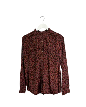 Size S - A.P.C. Brown Leopard Print Blouse