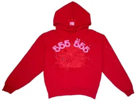 Sp5der Worldwide Red Angel 555 Hoodie