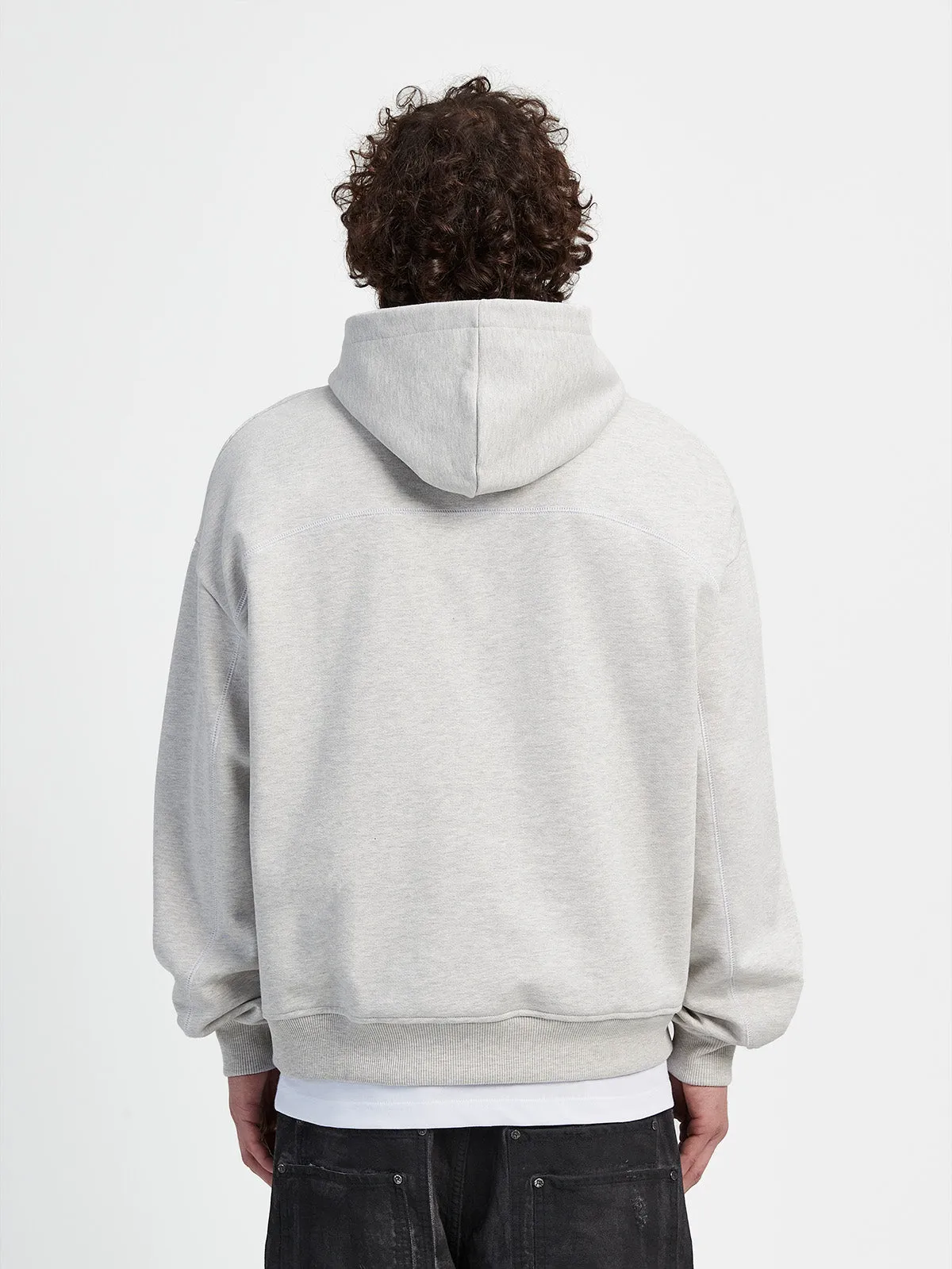 STITCHED ‘R’ HOODIE - MELANGE