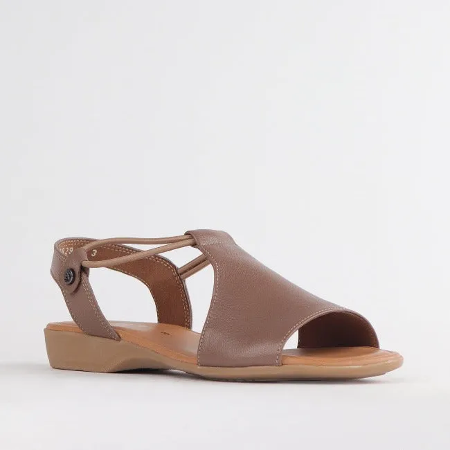 Wider Fit Sandal in Stone - 12140