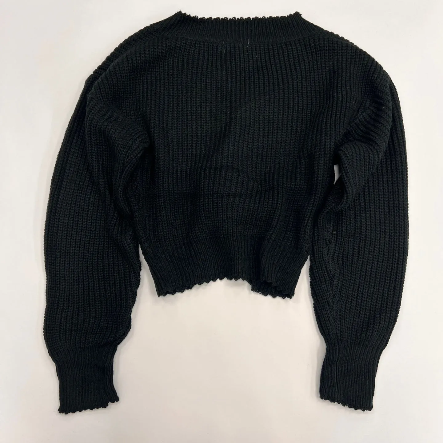 Women's V-neck Knit Sweater Twist Knot